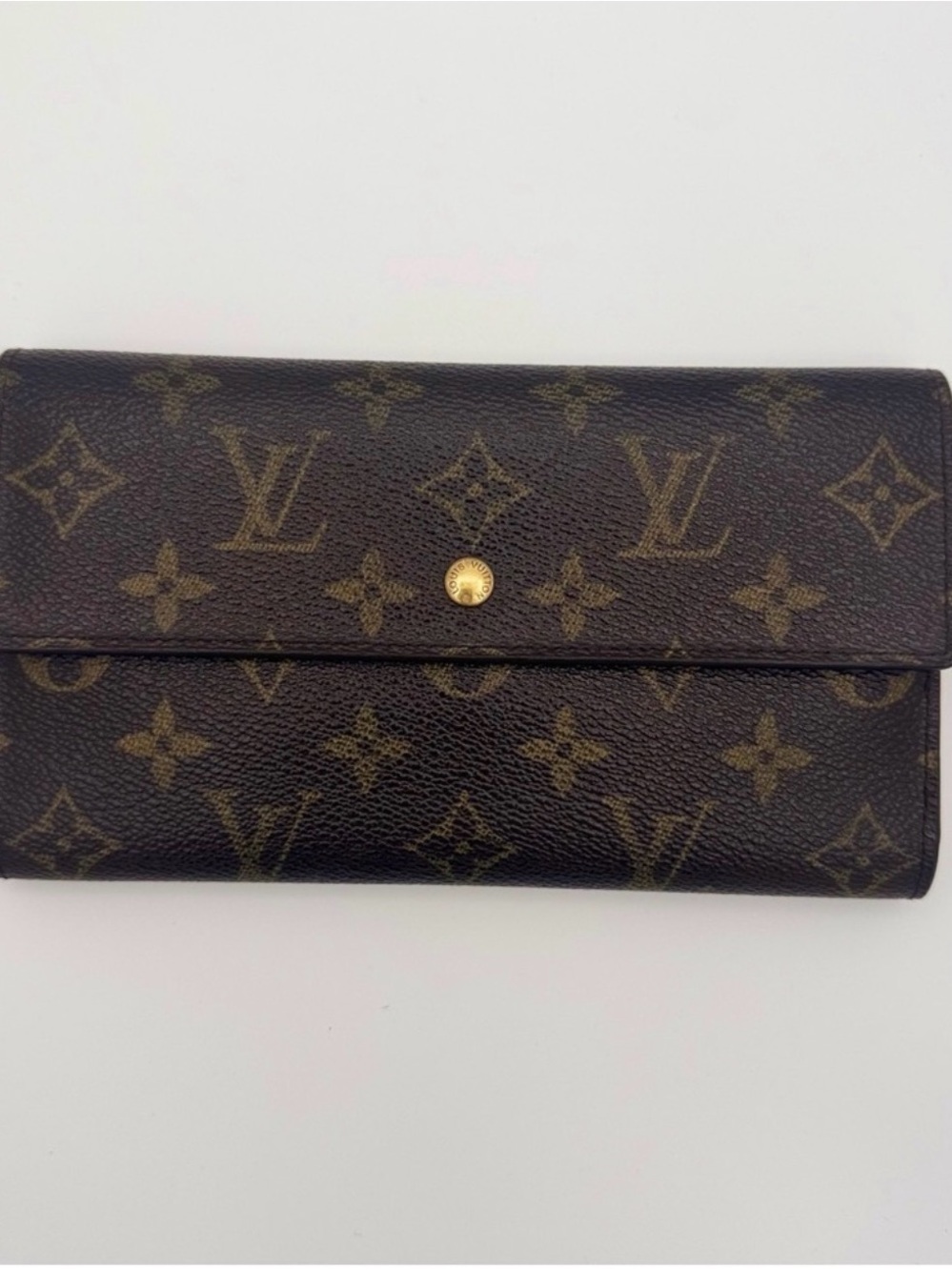 Louis Vuitton Monogram Canvas Continental Wallet in Brown and Gold